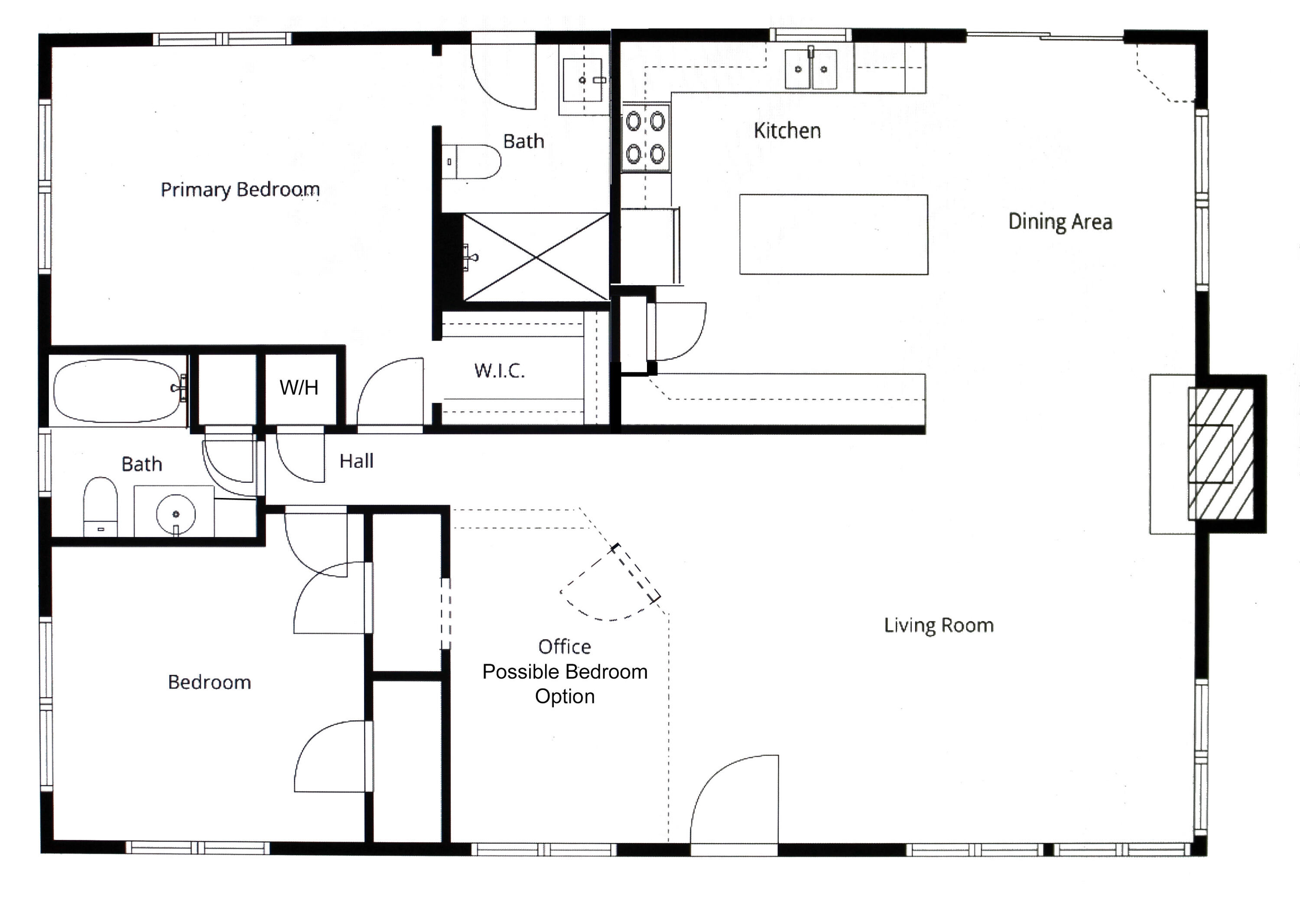 18750 Basler Road Cottonwood, CA 96022 - Photo 57 of 57 3rd Bedroom Floorplan Option