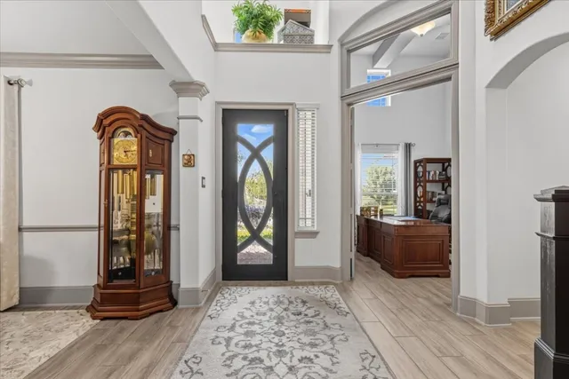 a view of livingroom with furniture and wooden floor