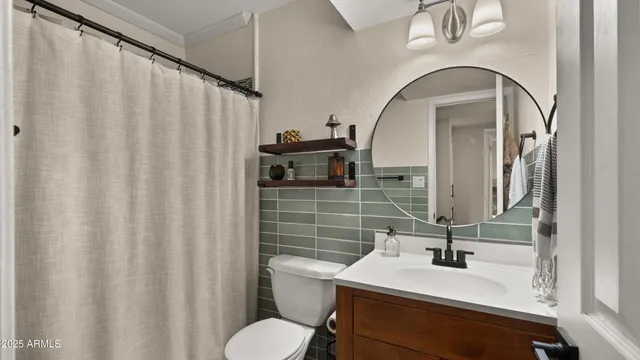 a living room with furniture and a couch