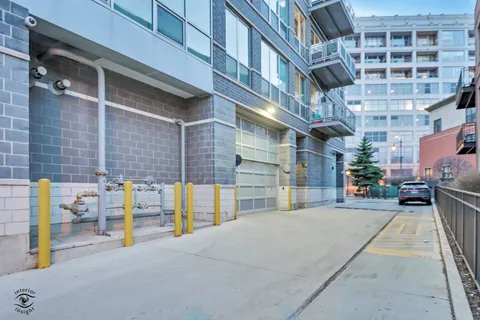 a view of a building with a street