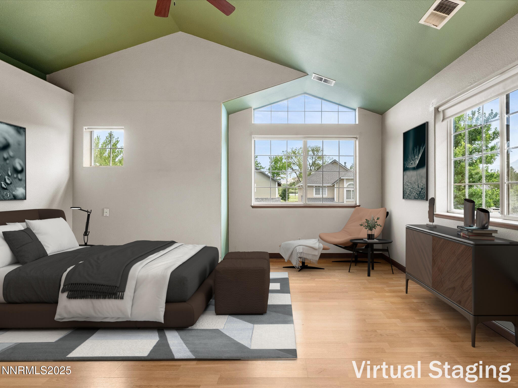450 Len Circle Reno, NV 89511 - Photo 5 of 44 a bedroom with a bed window and couch