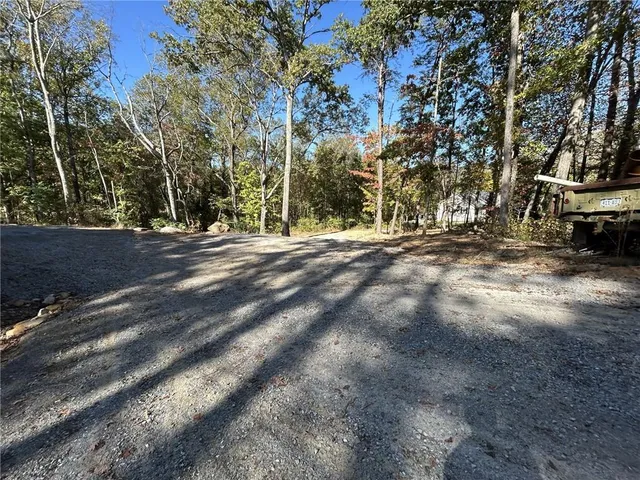 a view of backyard with green space