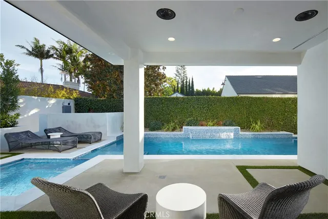 a view of an outdoor space with seating