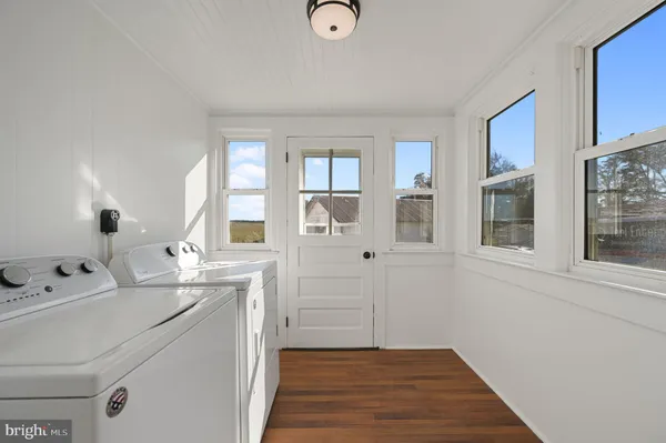 a room with two washing machine