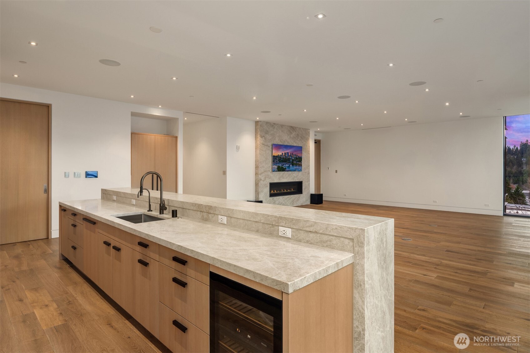 8 100th Avenue Northeast, Unit 201 Bellevue, WA 98004 - Photo 13 of 35 a bathroom with a granite countertop sink and a mirror