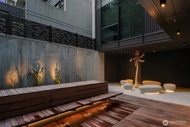 a room with wooden floor