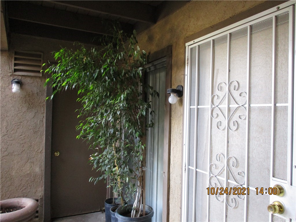 a view of a door and an outdoor space