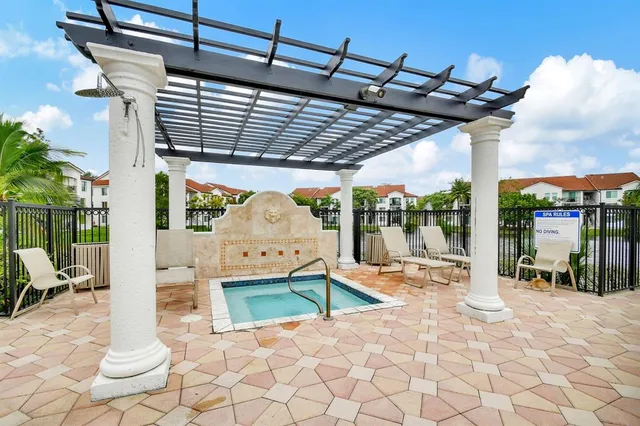 a view of porch with seating space