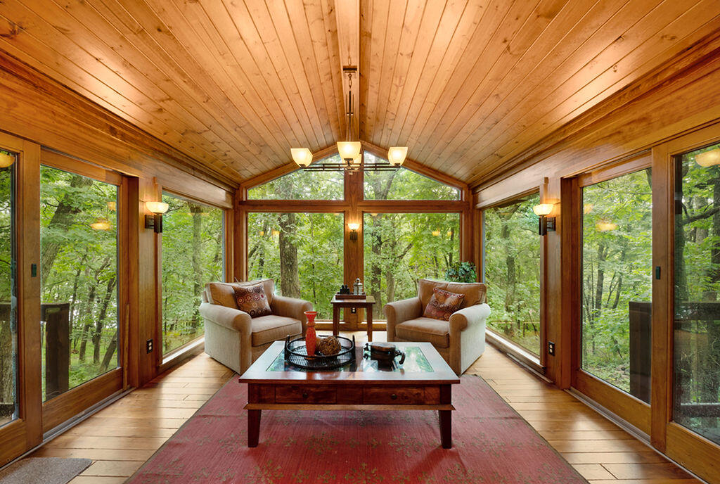 W3895 Timber Lake Road Troy, WI 53120 - Photo 8 of 64 Stunning glass room where some of Mother Nature's best shows are seen!