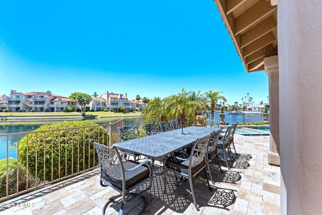 a view of a terrace with chairs