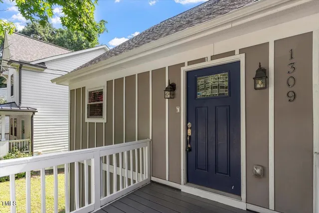 a view of a house with a porch