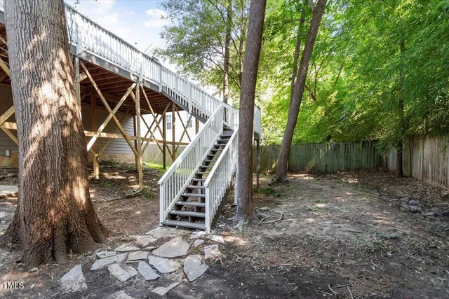 a view of outdoor space and deck