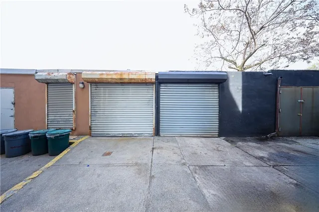 a front view of a building