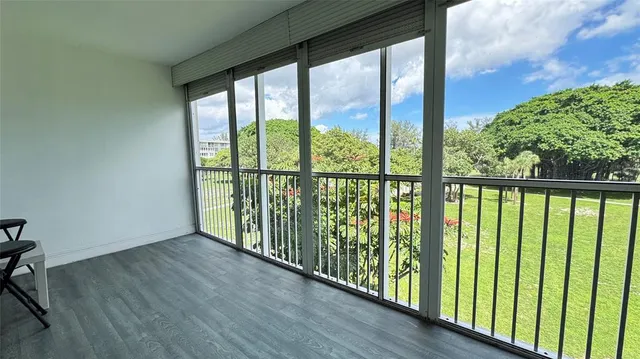 a view of a balcony with lake view