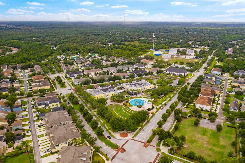 6057 Sandhill Ridge Drive Lithia, FL 33547 - Photo 66 of 83 an aerial view of residential houses with outdoor space