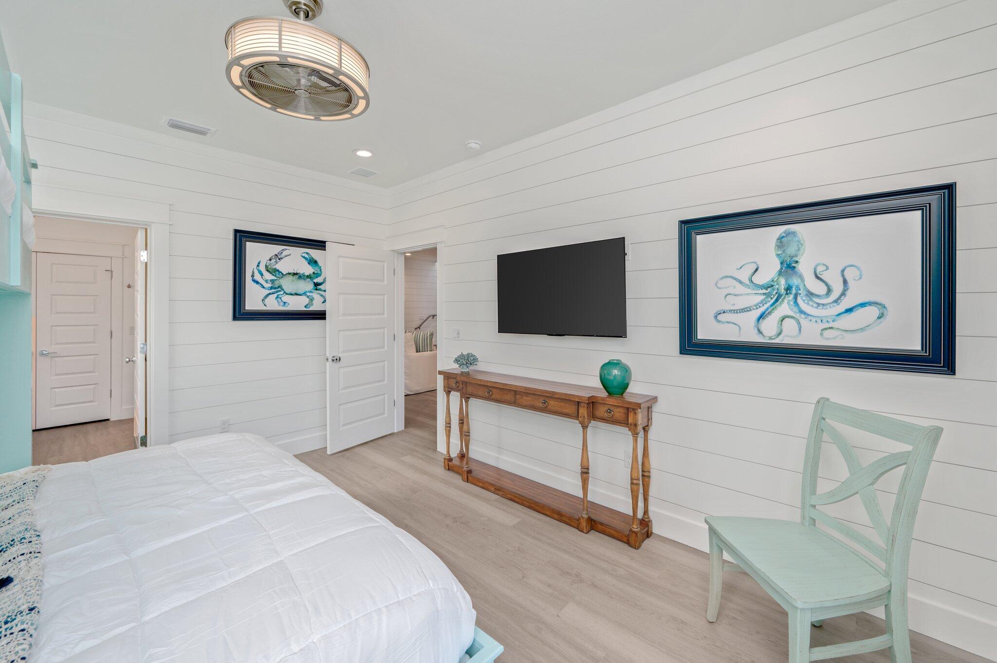 36 North Gulf Drive Santa Rosa Beach, FL 32459 - Photo 55 of 96 a bedroom with furniture and a flat screen tv