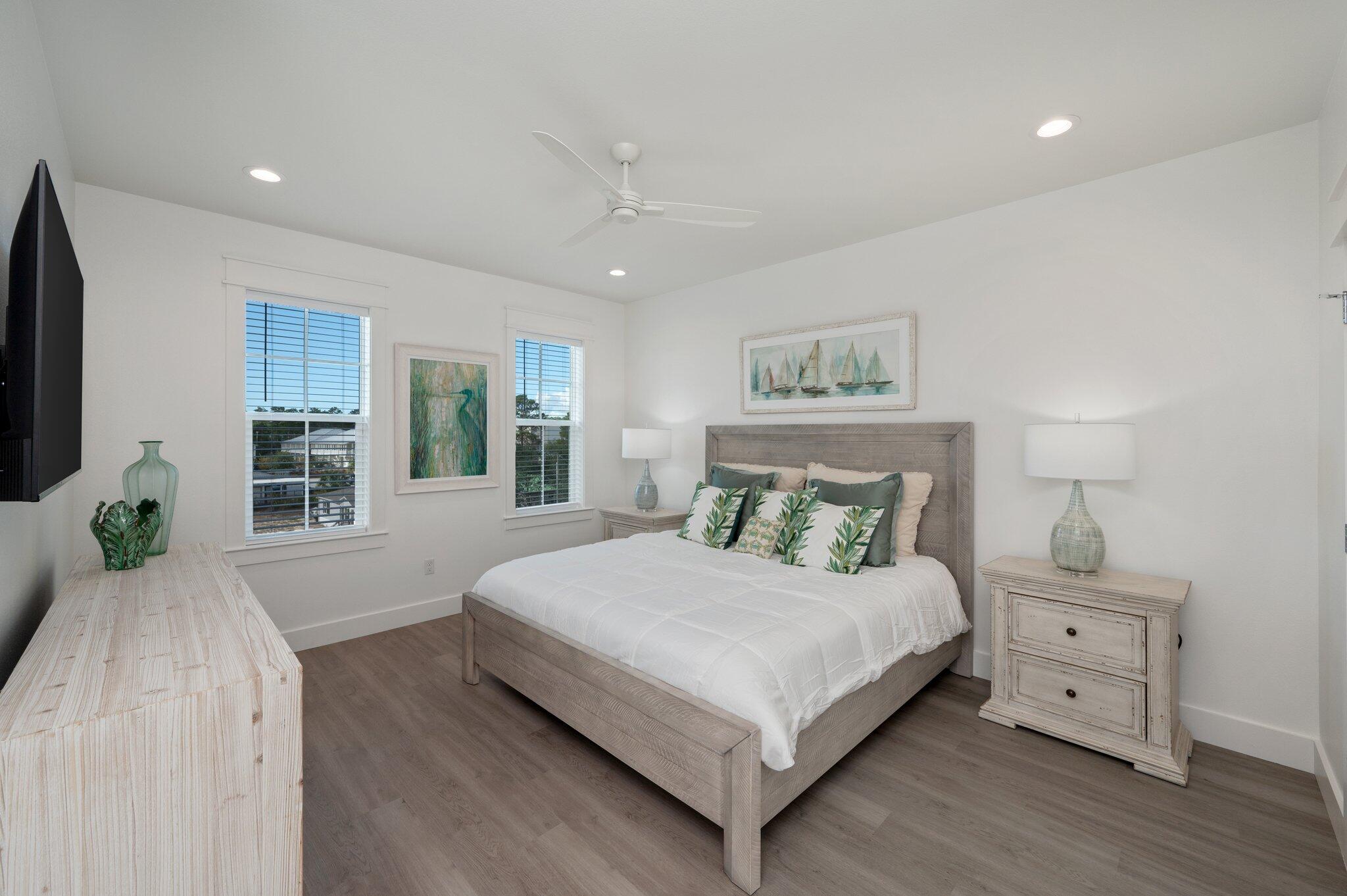 36 North Gulf Drive Santa Rosa Beach, FL 32459 - Photo 73 of 96 a bedroom with a large bed and a large window