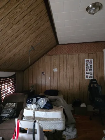 a table and chairs in a room