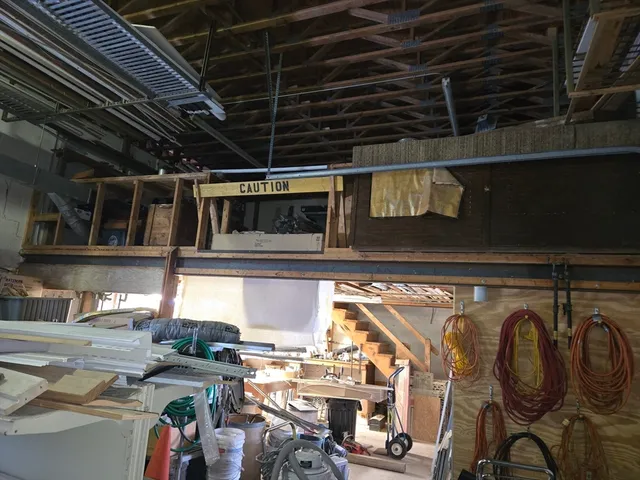 a view of a storage room