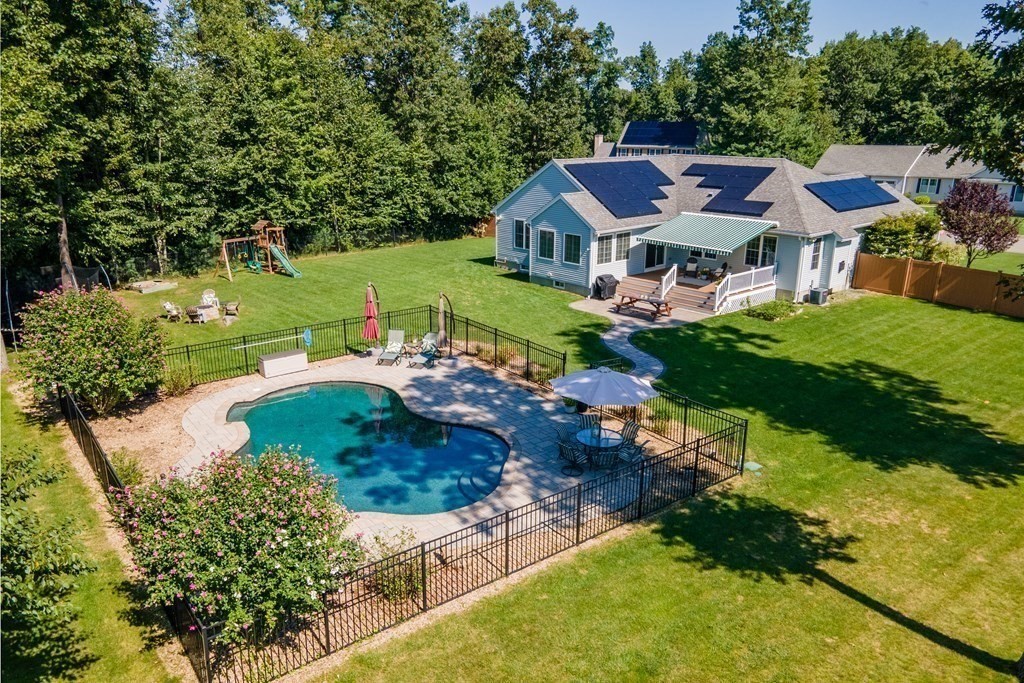 145 Old Farm Way Ayer, MA 01432 - Photo 34 of 39 an aerial view of a house with a garden