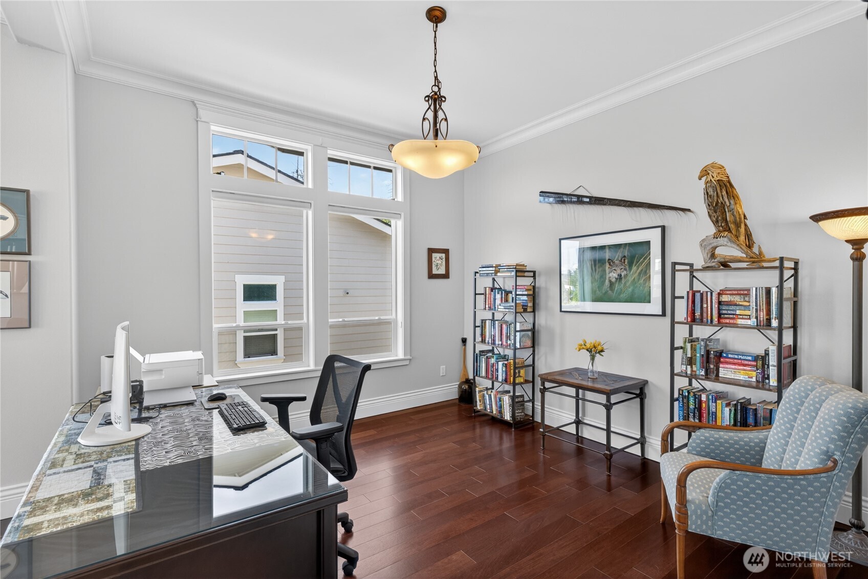 1908 29th Place Anacortes, WA 98221 - Photo 18 of 40 a living room with furniture and a chandelier