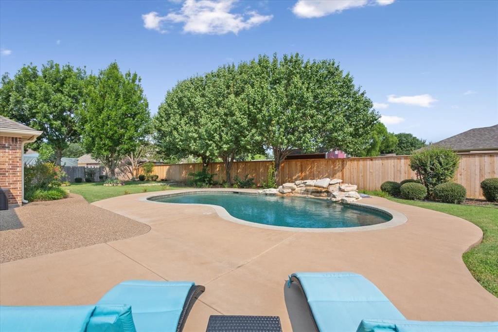 203 Silver Spur Trail Waco, TX 76657 - Photo 31 of 39 View of pool with a patio and a fenced backyard