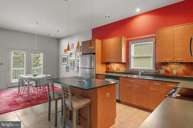 a workspace with furniture