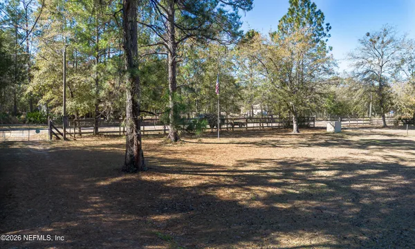 a view of road with trees