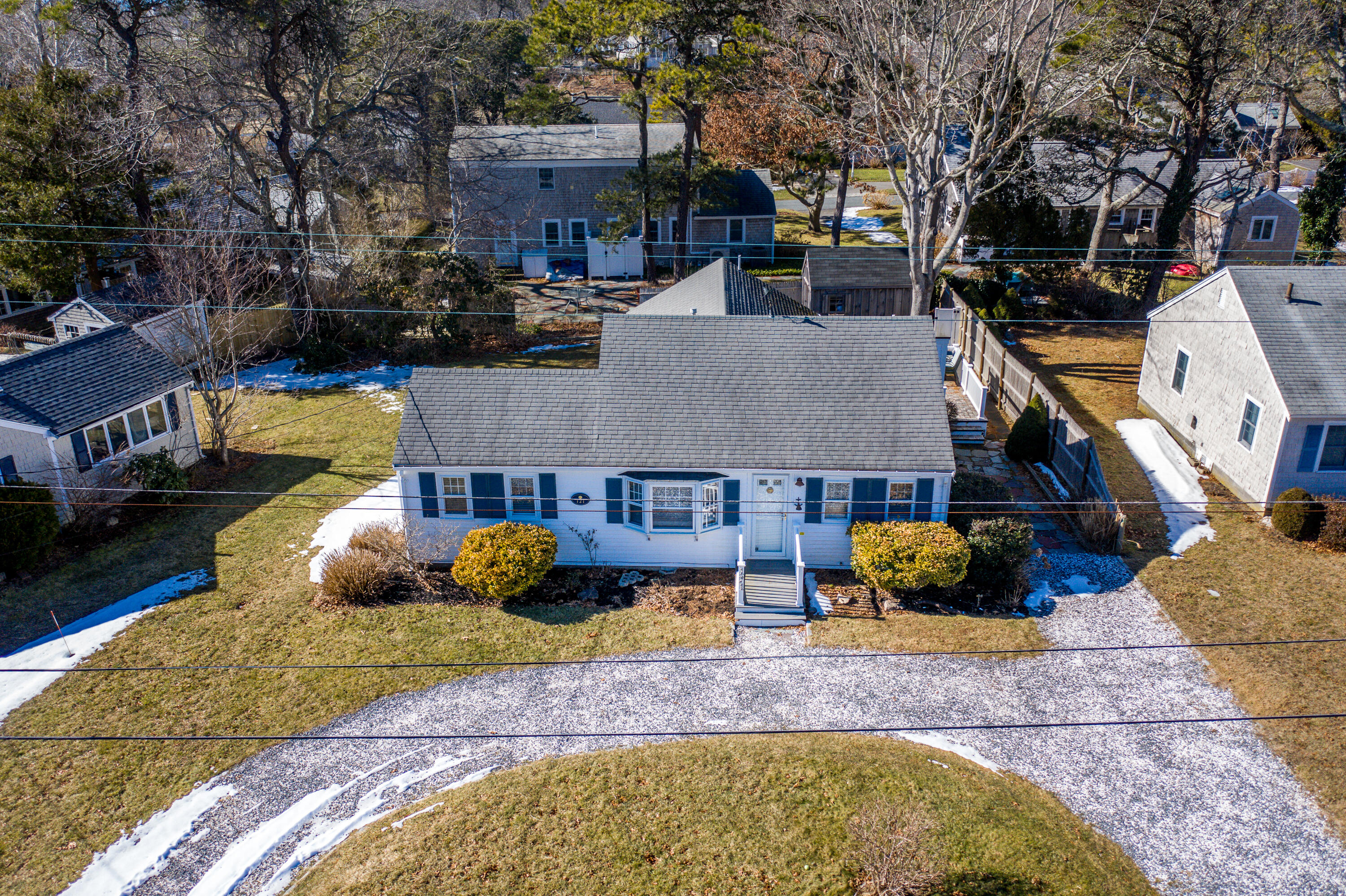 121 Sixth Avenue West Hyannisport, MA 02672 - Photo 1 of 35 a aerial view of a house with swimming pool and sitting area