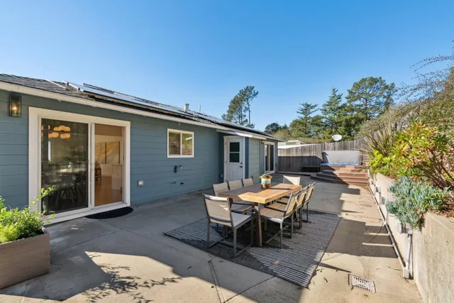 a outdoor space with a couch