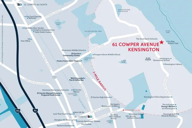 $1,328,000 | 61 Cowper Avenue, Kensington, CA 94707