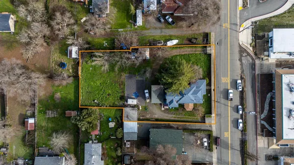 an aerial view of a city