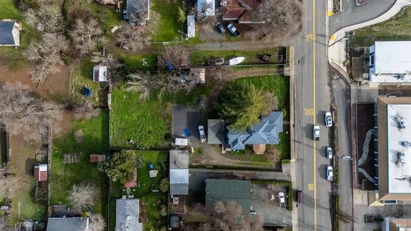an aerial view of multiple house