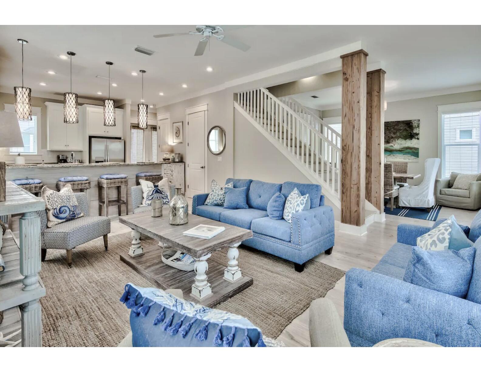 105 Blue Dolphin Loop Inlet Beach, FL 32461 - Photo 5 of 42 a living room with furniture kitchen and a table