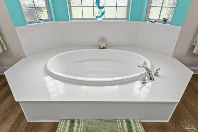 a view of a trees with a big yard