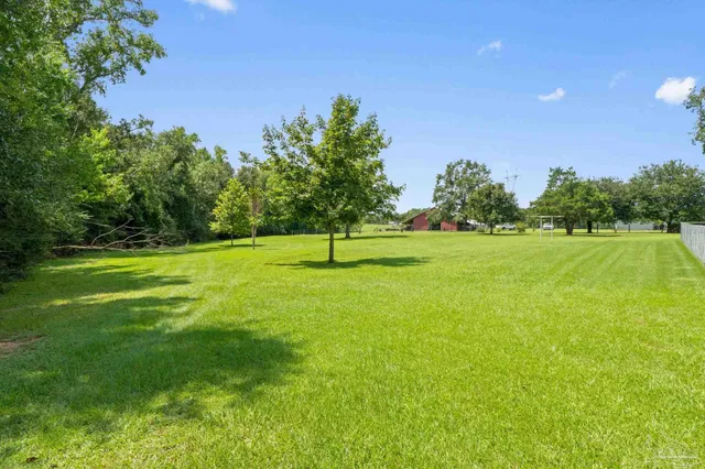 a view of a green field