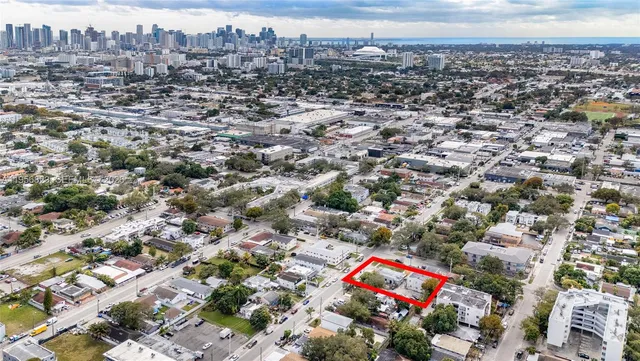 an aerial view of multiple house