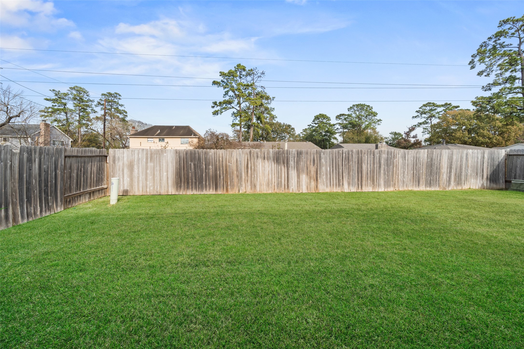 22806 Spruce Summit Trail Spring, TX 77373 - Photo 22 of 31 a view of yard with grass and wooden fence