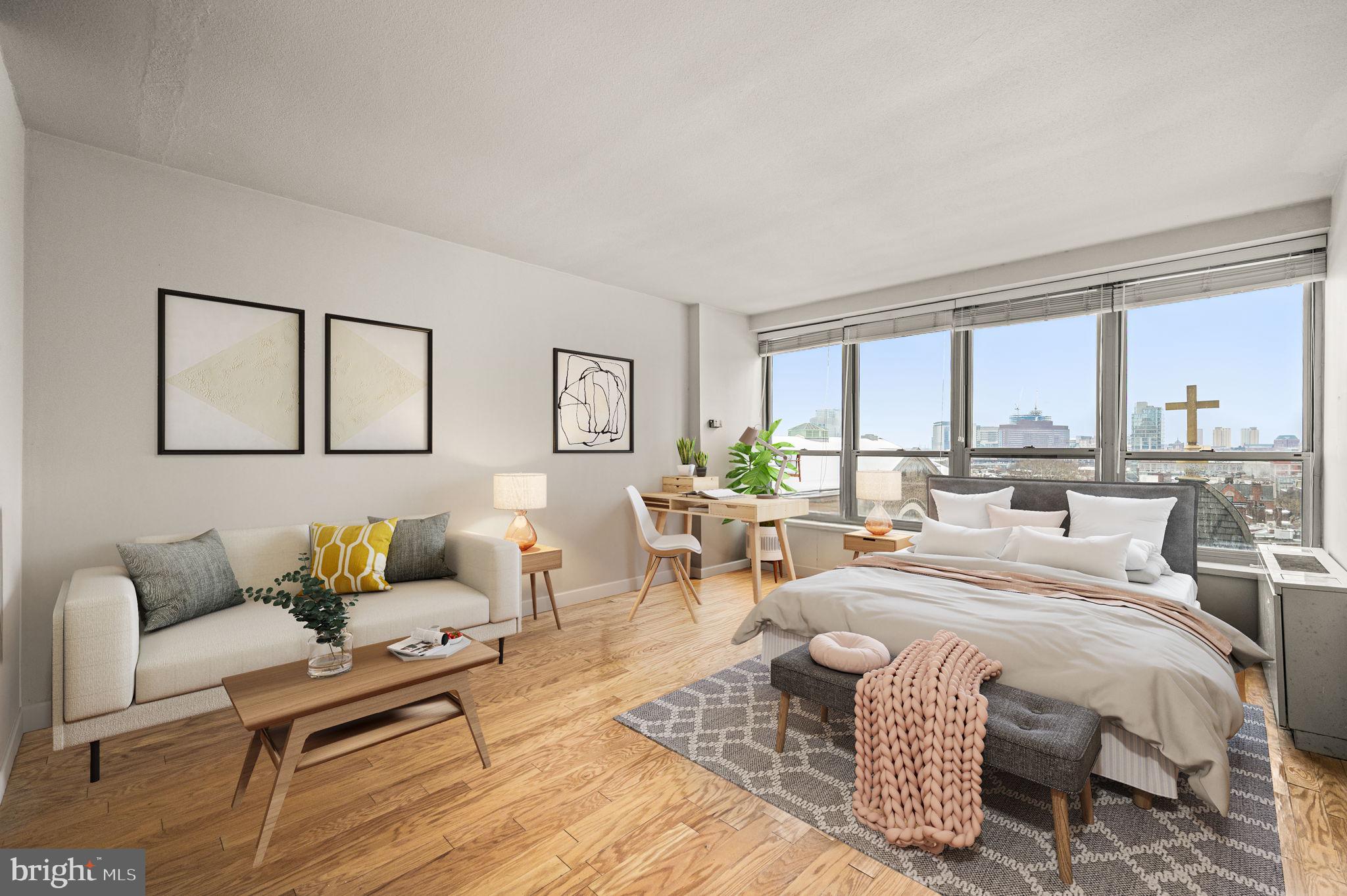 224-30 West Rittenhouse Square, Unit 915B Philadelphia, PA 19103 - Photo 2 of 21 Main room - virtually staged