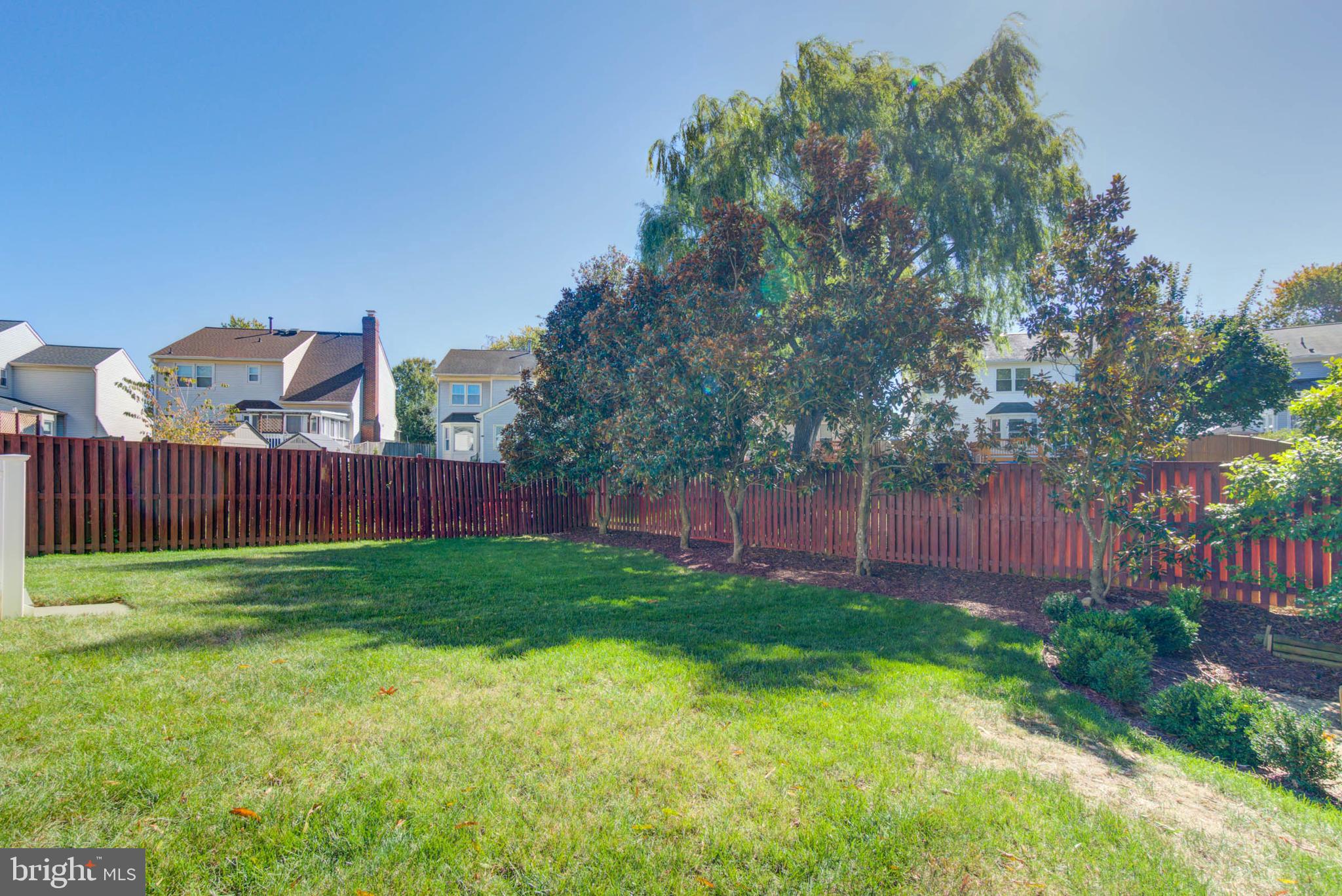 6617 Morning Ride Circle Alexandria, VA 22315 - Photo 50 of 51 a view of a backyard with plants and wooden fence