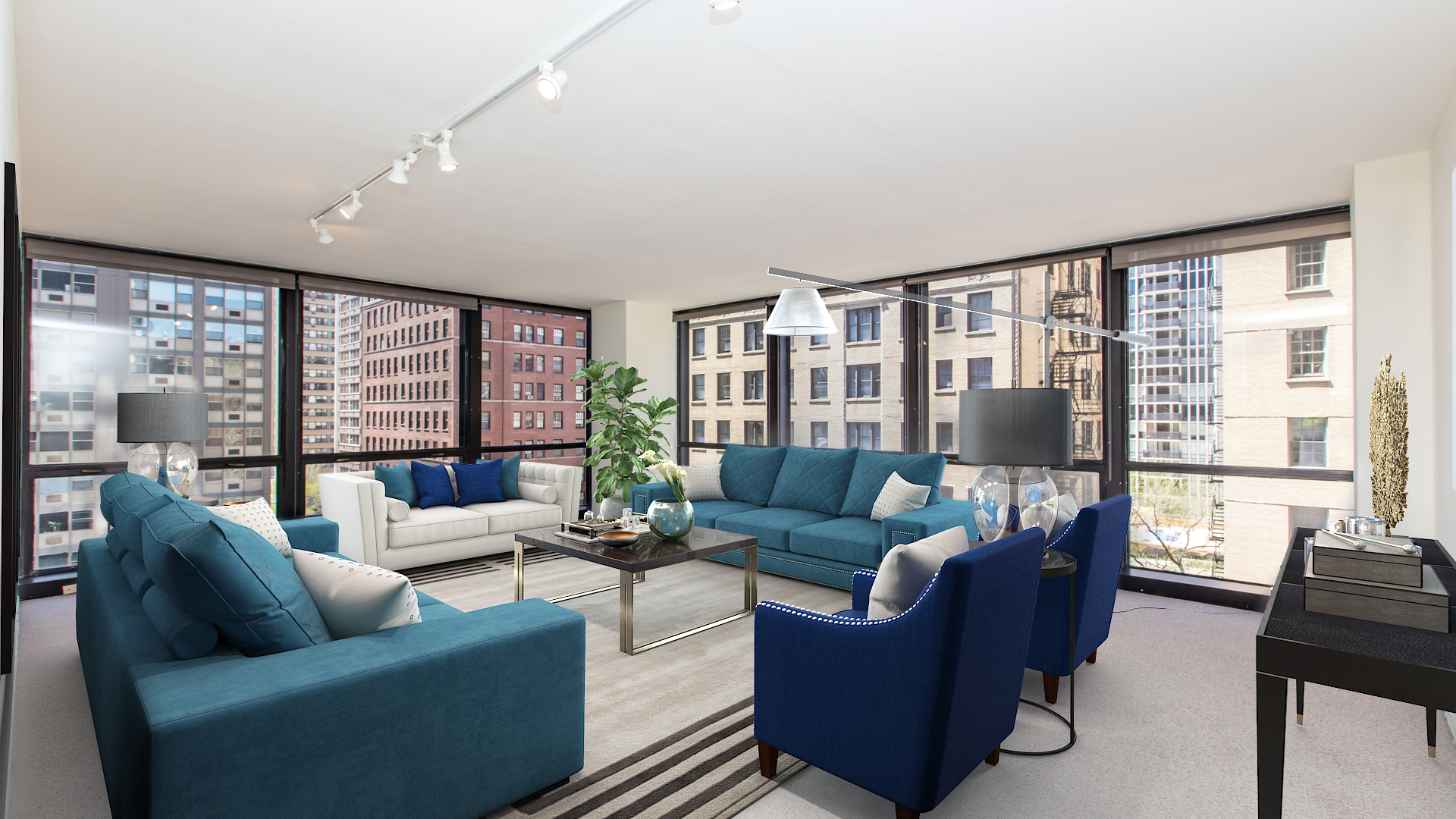 Undisclosed Address Chicago, IL 60611 - Photo 2 of 18 a living room with furniture and a large window