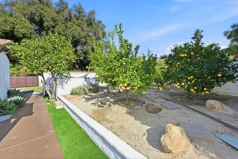 a view of a lush green hillside and houses