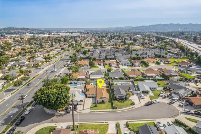 an aerial view of multiple house