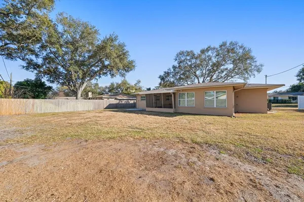 a backyard of a house