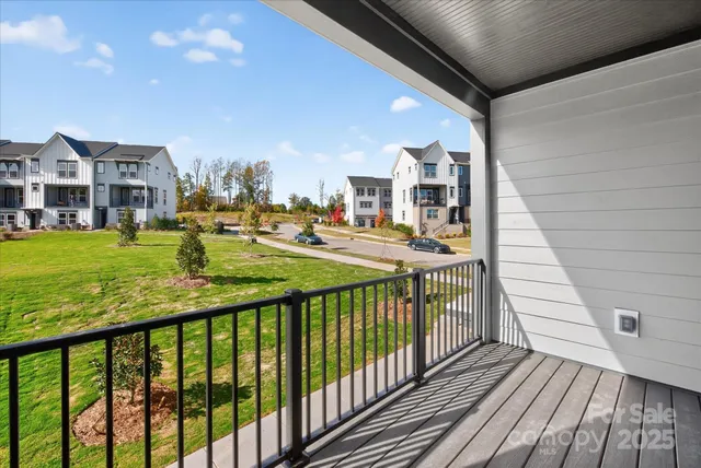 a view of city from a balcony