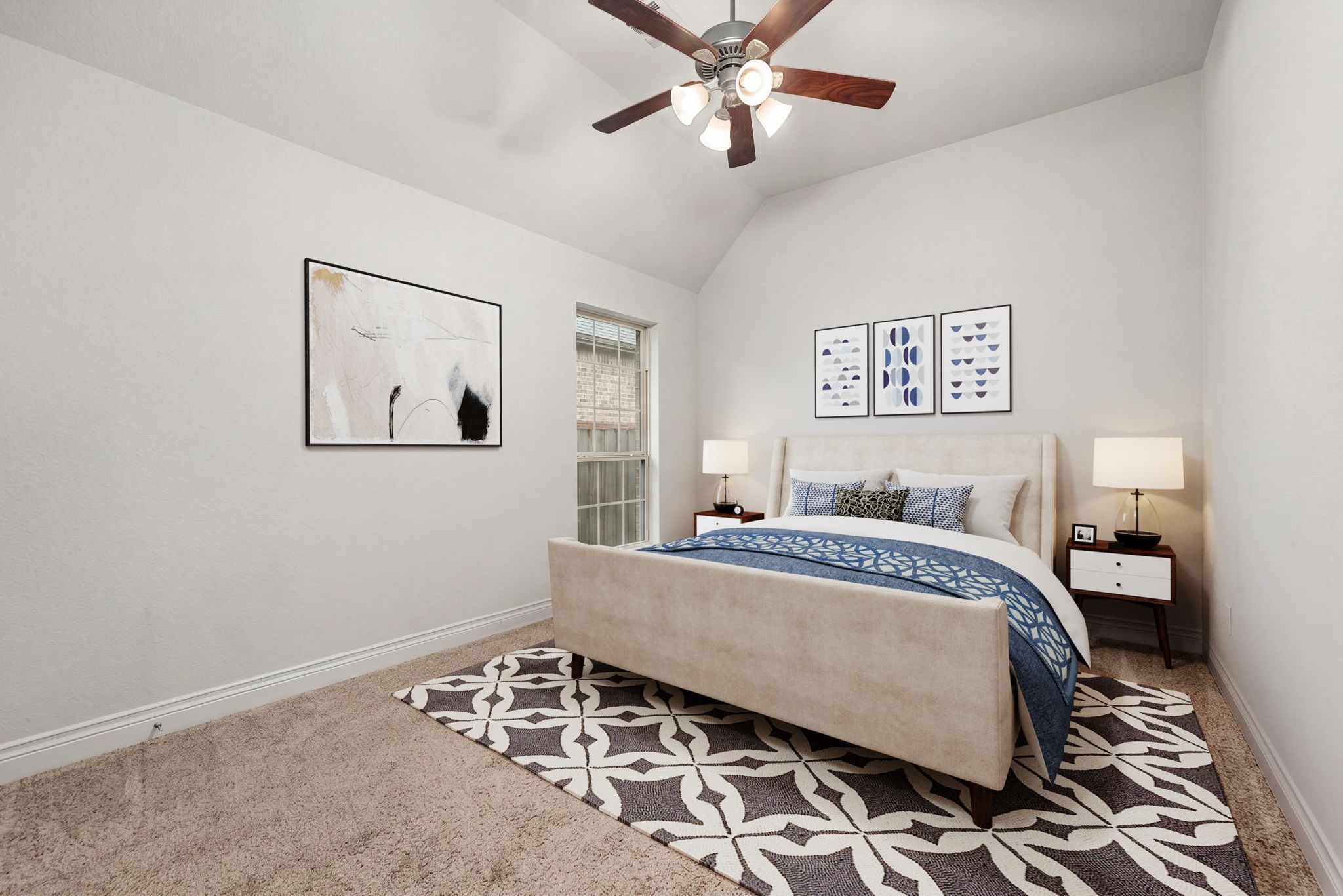 4103 August Light Court Fulshear, TX 77441 - Photo 22 of 33 a bedroom with a bed and wooden floor