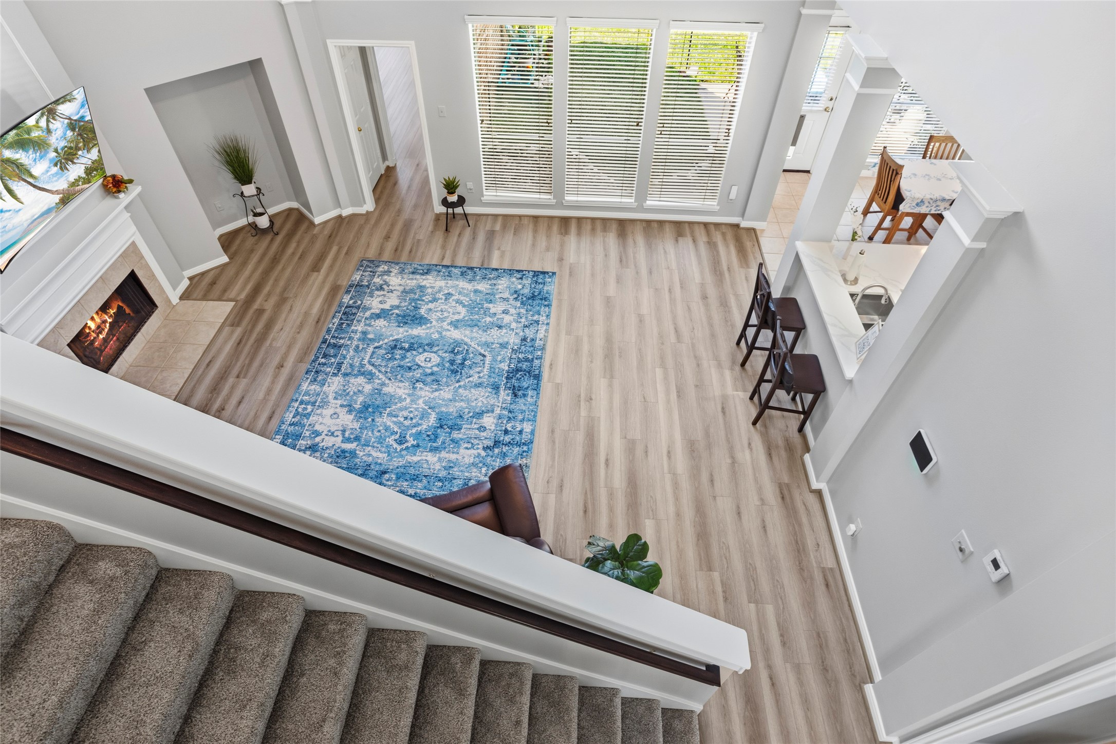 1131 Windsor Chase Lane Spring, TX 77373 - Photo 23 of 39 a view of living room with furniture and a flat screen tv