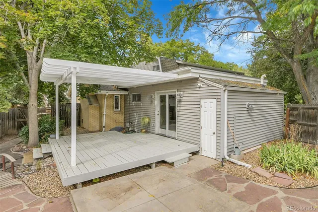 a view of a house with a patio