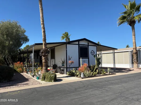 a front view of a building with street