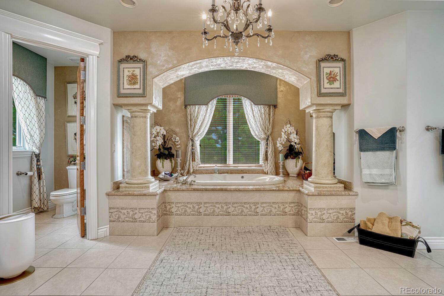 3851 Castle Butte Drive Castle Rock, CO 80109 - Photo 20 of 50 a living room with furniture and a fireplace